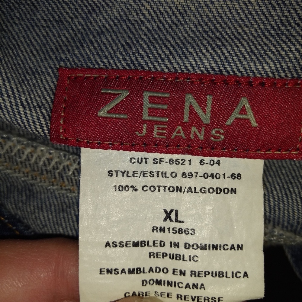 Vintage  cropped slim fit jean jacket - Picture 3 of 4